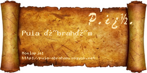 Puia Ábrahám névjegykártya